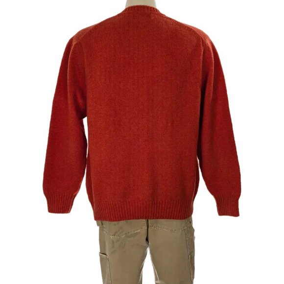 VTG Valentino Jeans Burnt Orange Virgin Wool Sweater Sz XL Italy EUC - Picture 4 of 5